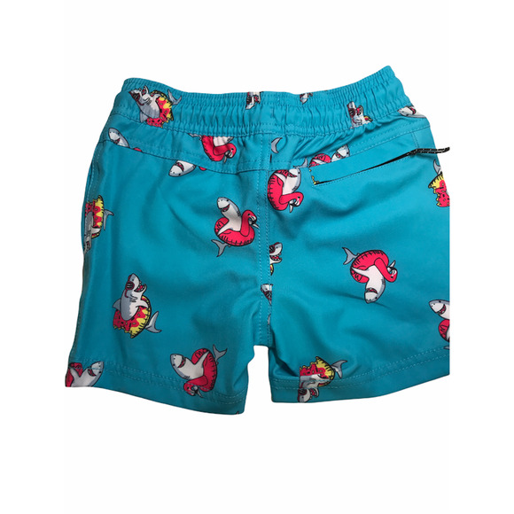 Sovereign Code Kai Printed Swim Shorts Boys 18M Pool Shark Teal NWT - Picture 2 of 7